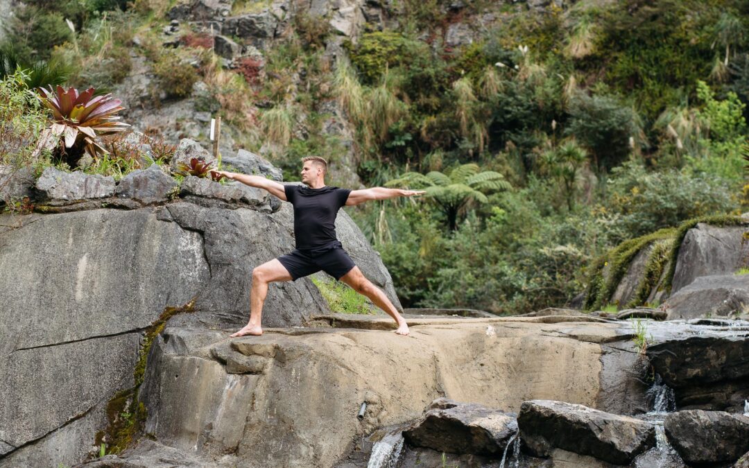 Tim Seutter at a waterfall